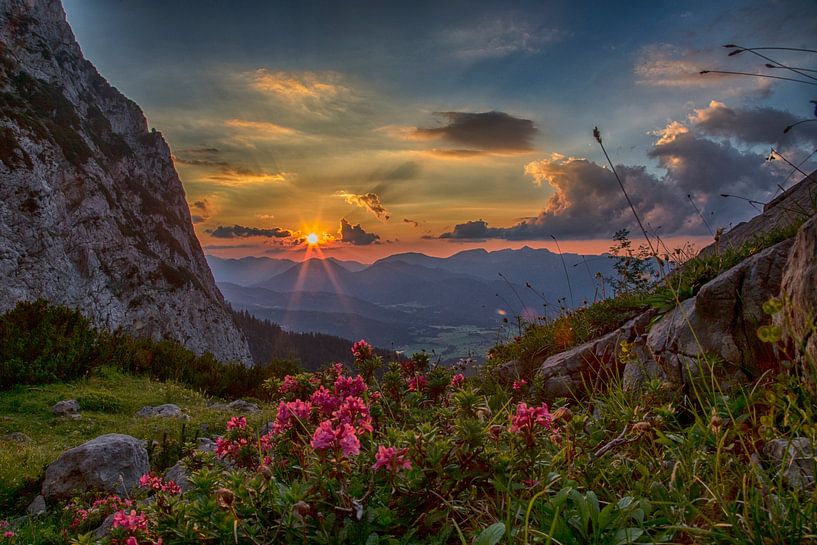 Sun on the Karwendel by Fabian Roessler