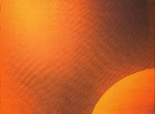 Orange Marron | Grand cercle orange sur marron