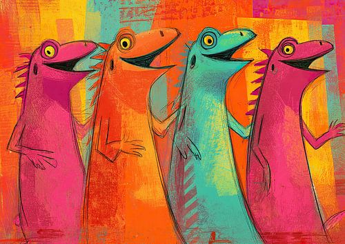 Verspielte Dino-Freunde