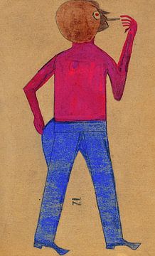 Bill Traylor, un homme de Reddish qui fume.