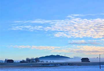 Hoher Peißenberg in the morning mist