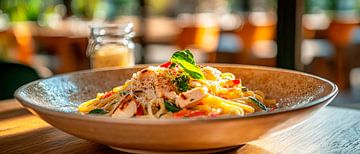 Delicious pasta decorated in sunlight by Poster Art Shop