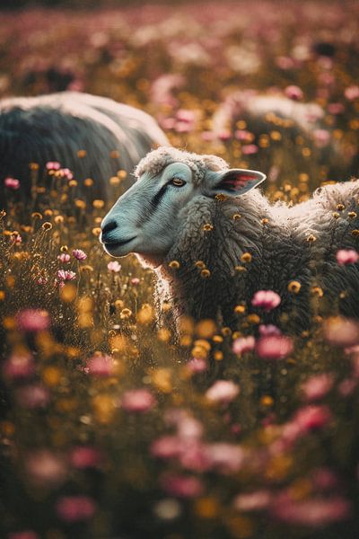 Sheeps In Field by Treechild