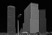 De Skyline van Den Haag in zwart-wit