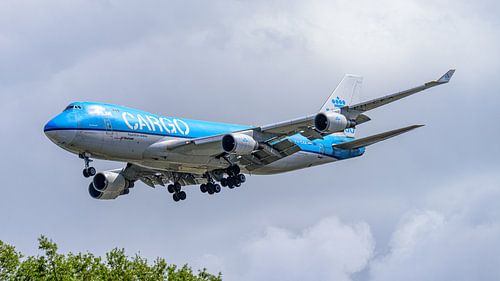 Landende KLM Cargo Boeing 747-400 ERF.