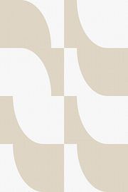 Modern abstract minimalist geometric shapes in beige and white 16 by Dina Dankers