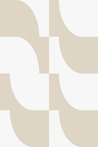 Formes géométriques modernes abstraites et minimalistes en beige et blanc 16