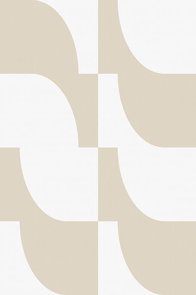 Modern abstract minimalist geometric shapes in beige and white 16 by Dina Dankers