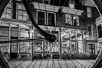 Deventer, Fiets, Spaken. Zwart/Wit.