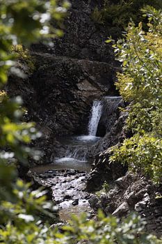 Waterfall among greenery near Kukës, Albania, Balkans