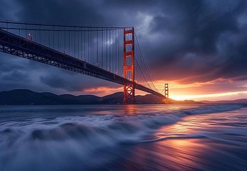 View of Golden Gate by fernlichtsicht