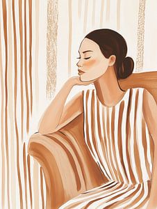 Femme en rayures