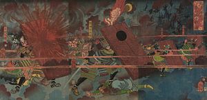 Tsukioka Yoshitoshi - The Battle at Jinju during Masakiyo's Conquest of...