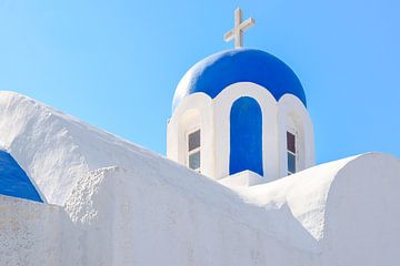 Griekenland, Santorini, Blauw Koepel kerkje