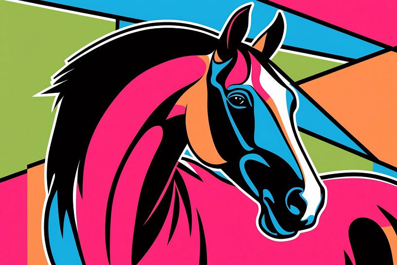 Colourful horse in pop-art style by Imperial Art House