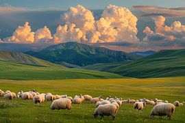 Schafe auf einer Wiese