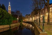 Le Westsingel à Amersfoort en soirée