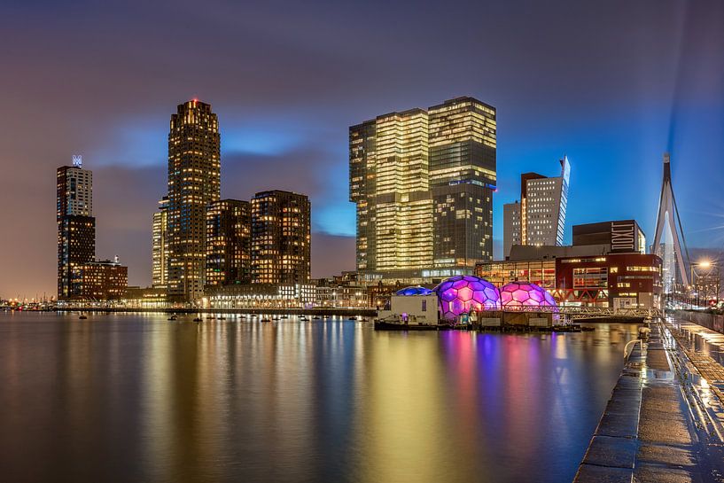 Rijnhaven Rotterdam am Abend von Dennisart Fotografie