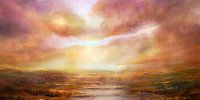 Verwachting - de zon breekt door van achter de wolken van Annette Schmucker thumbnail