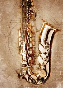 Saxophon Musik Kunst #sax #saxophone von JBJart Justyna Jaszke