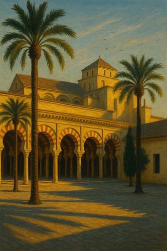 Córdoba in Gouden Uur - De binnenplaats van de Mezquita bij zonsondergang