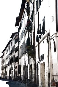 Lucca Italien Hausfassaden im Sommer
