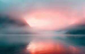 Zauberhaftes Morgenlicht am See