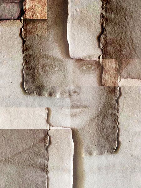 Gorgeous Girl | Porträt einer Frau in Nude-Tönen von Beige, Taupe und Off-White von Wil Vervenne