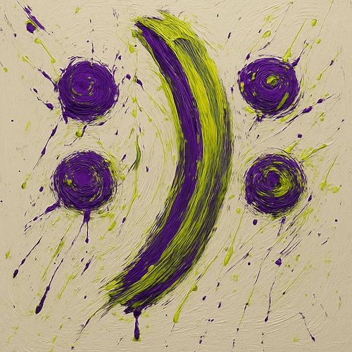 Two Stories in Violet & Chartreuse