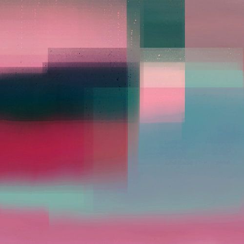 Lichtgevende kleurvlakken. Moderne abstracte kunst in neonkleuren. Veelkleurig in roze, blauw, groen