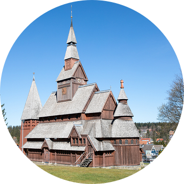Historische Staafkerk in Hahnenklee in het Harzgebergte van t.ART