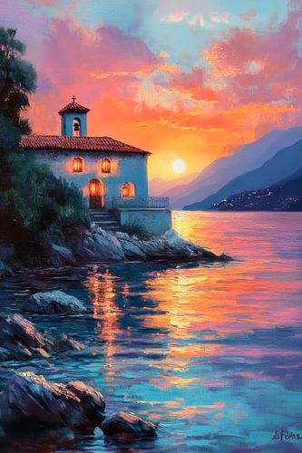 Coucher de soleil sur le lac