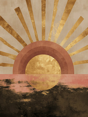 soleil | Soleil doré au-dessus de la mer