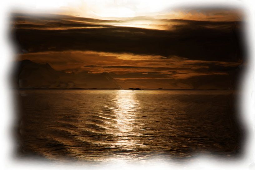 Antarctic sunset by Maurice Dawson