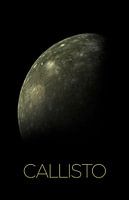 STK205460S-Solar system poster Callisto, a moon of Jupiter.