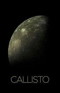 STK205460S-Solar system poster Callisto, een maan van Jupiter.