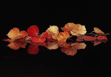Bladeren in herfstkleuren van fernlichtsicht