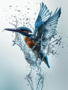 Vibrante Ijsvogel van PixelPrestige