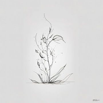 Simple line drawing on white background. by Gelissen Artworks