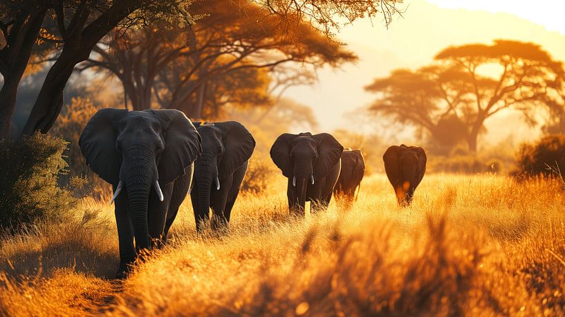 Abendlicht in der afrikanischen Tiefebene von Vlindertuin-Art