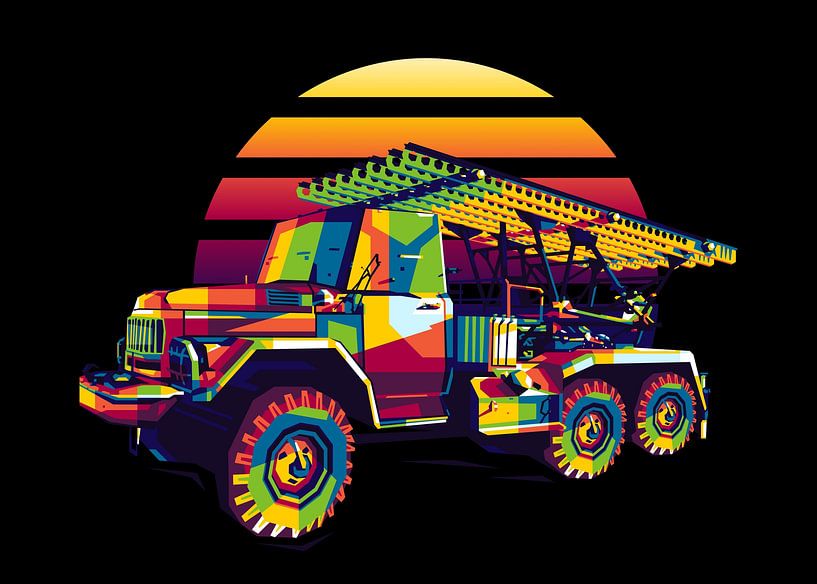 Katyusha Rocket Launcher in WPAP Illustration by Lintang Wicaksono