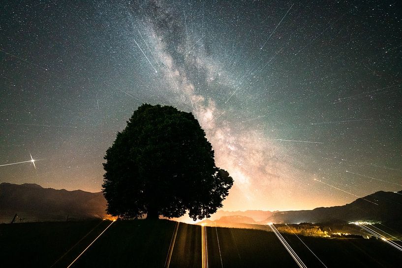 Milky Way over the Upper Allgäu and the Allgäu Alps by Leo Schindzielorz