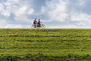 vélo sur la digue