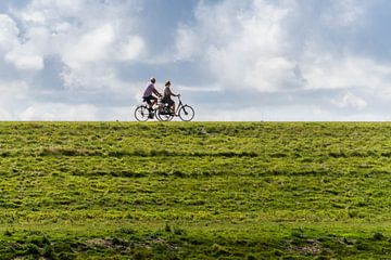 fietsen op de dijk van Guy Lambrechts