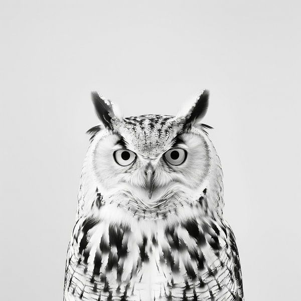 Hibou - Photographie en noir et blanc par Poster Art Shop