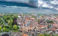 Stormwolken boven Zwolle tijdens een zomerse onweersbui van Sjoerd van der Wal Fotografie thumbnail