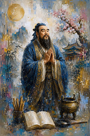 Portretschilderij van Confucius – De legendarische Chinese filosoof