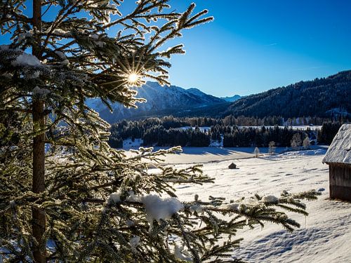 Les premiers rayons de soleil au Geroldsee sur Margriet Photography