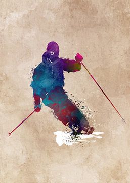 Ski sport art #ski #sport by JBJart Justyna Jaszke