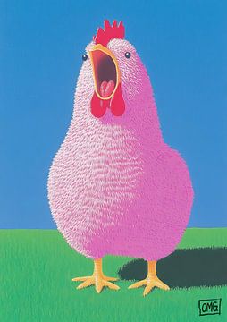 Echo in Pink Feathers van OMG Art
